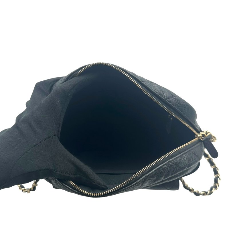 【美收精品】CHANEL 黑皮革荔枝圓餅肩背包 C-568【隔月月中將轉賣至日本 上架期限30天】-8