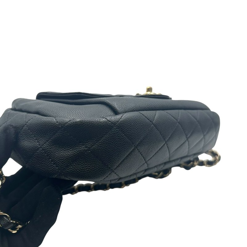 【美收精品】CHANEL 黑皮革荔枝圓餅肩背包 C-568【隔月月中將轉賣至日本 上架期限30天】-10