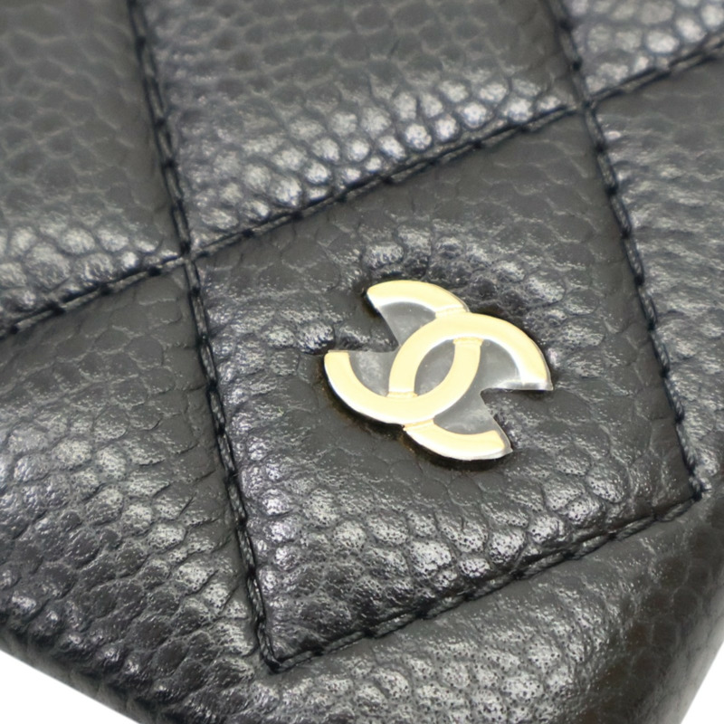黑色 荔枝紋 牛皮 iphone X/XS 手機殼【CHANEL 香奈兒】 A83565-6
