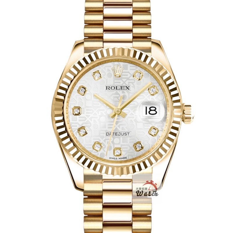 【大眾名錶】ROLEX勞力士178278 Datejust 蠔式新款 全配件 18K金中型錶 新包台 大眾名錶B1348-0