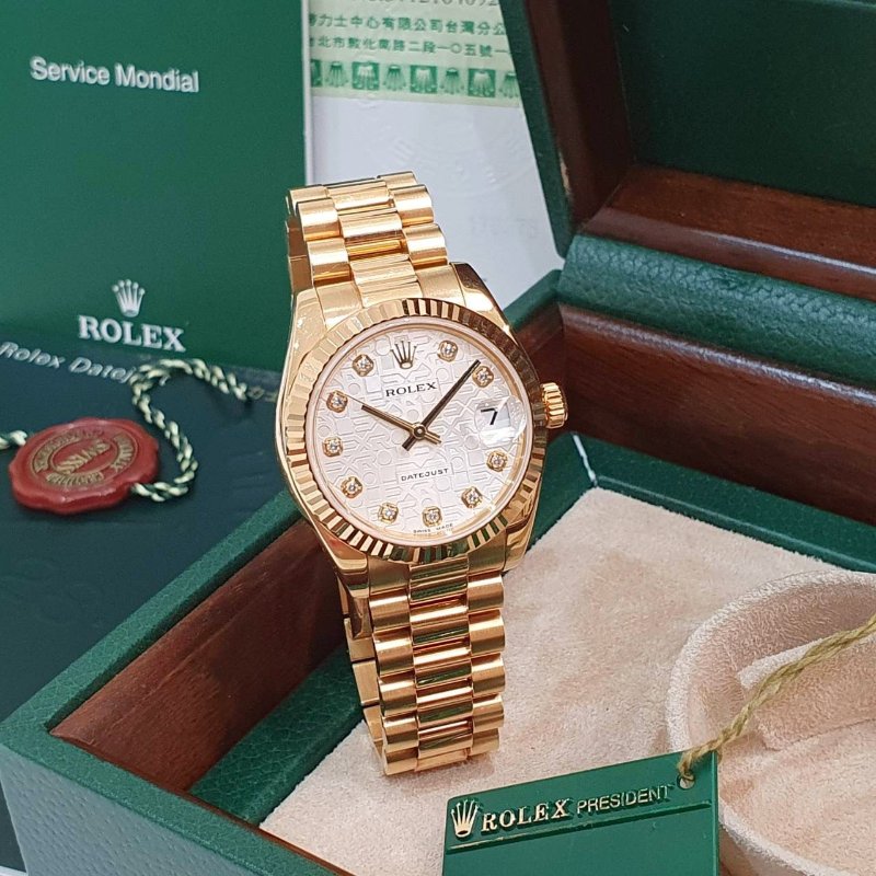 【大眾名錶】ROLEX勞力士178278 Datejust 蠔式新款 全配件 18K金中型錶 新包台 大眾名錶B1348-1
