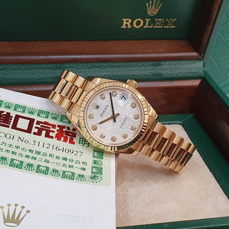 【大眾名錶】ROLEX勞力士178278 Datejust 蠔式新款 全配件 18K金中型錶 新包台 大眾名錶B1348-4