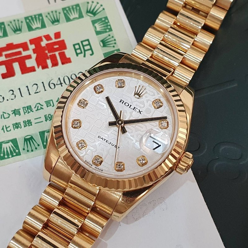 【大眾名錶】ROLEX勞力士178278 Datejust 蠔式新款 全配件 18K金中型錶 新包台 大眾名錶B1348-5