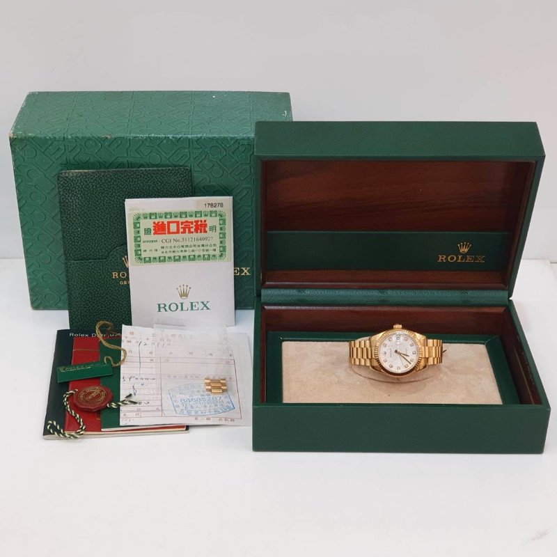 【大眾名錶】ROLEX勞力士178278 Datejust 蠔式新款 全配件 18K金中型錶 新包台 大眾名錶B1348-9