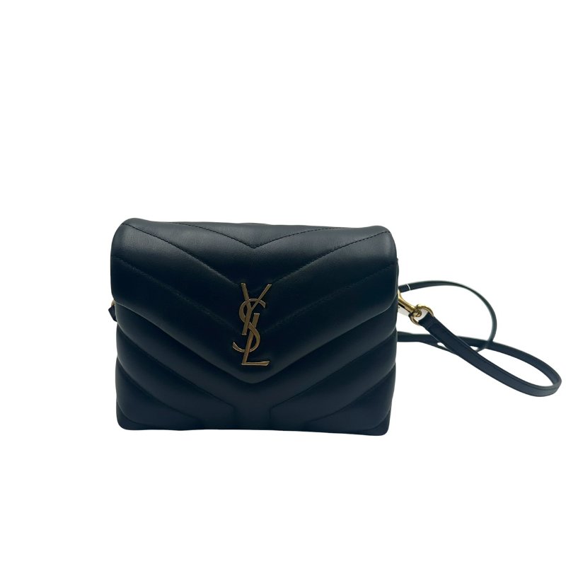 【美收精品】YSL 黑色斜背包 C-573【隔月月中將轉賣至日本 上架期限30天】-0