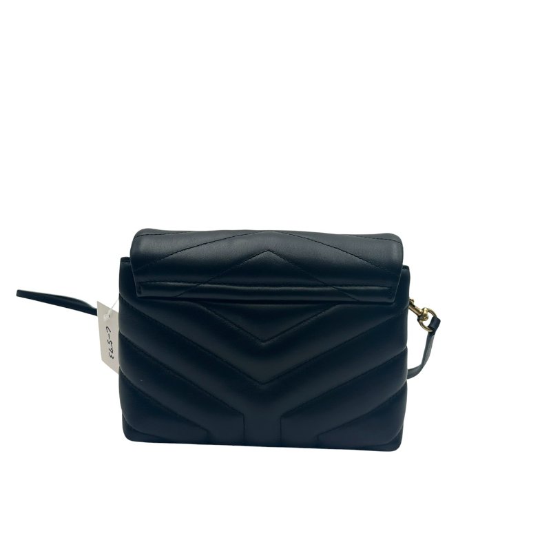 【美收精品】YSL 黑色斜背包 C-573【隔月月中將轉賣至日本 上架期限30天】-1