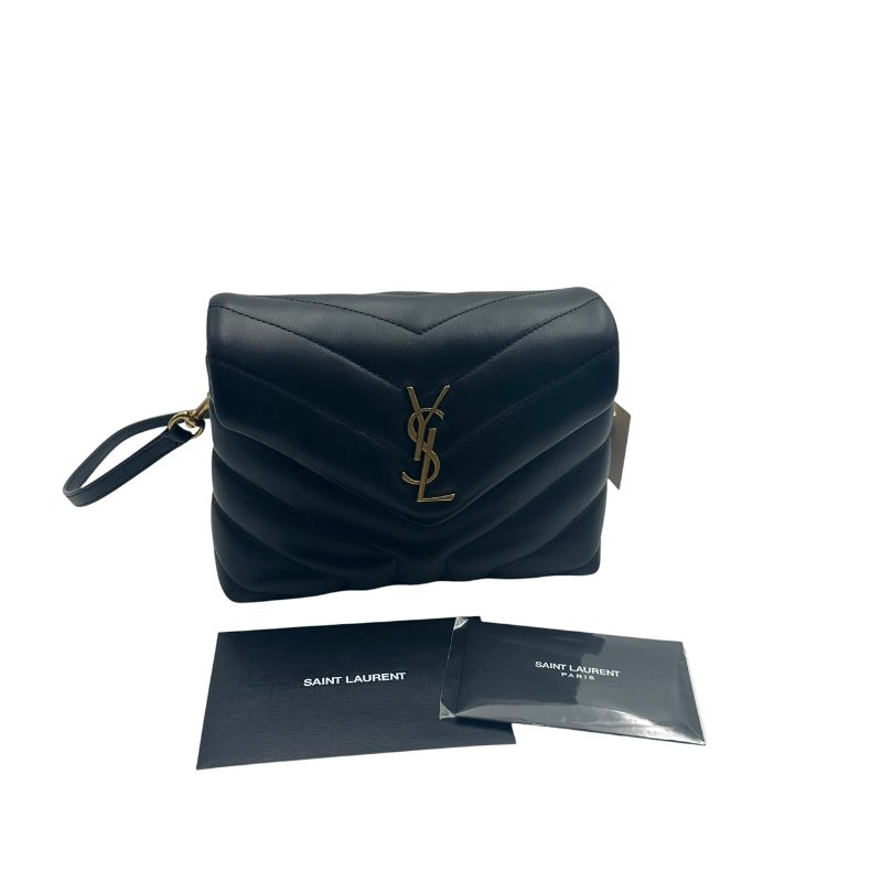 【美收精品】YSL 黑色斜背包 C-573【隔月月中將轉賣至日本 上架期限30天】-11