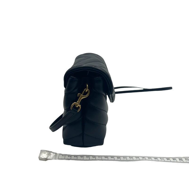 【美收精品】YSL 黑色斜背包 C-573【隔月月中將轉賣至日本 上架期限30天】-13