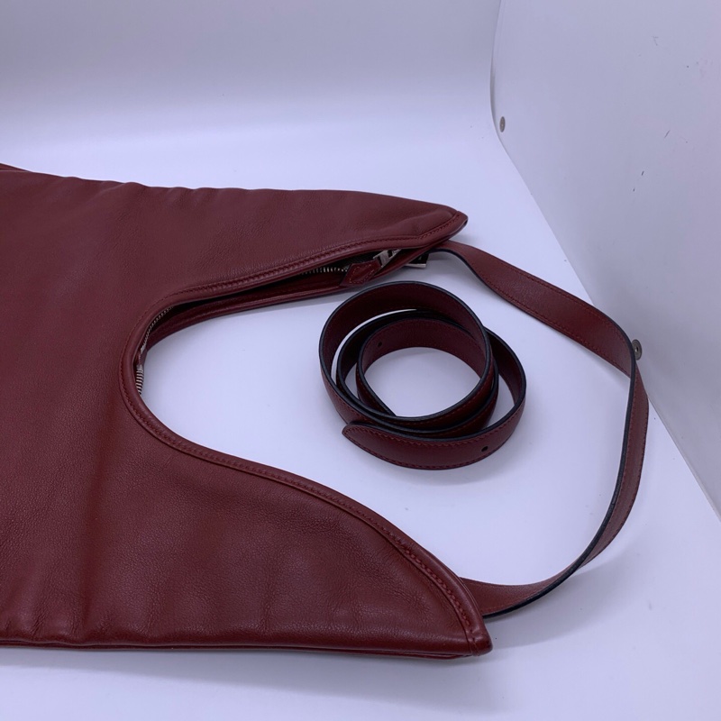 Hermes愛馬仕 Massai Hobo挎包 框K刻 酒紅色-7