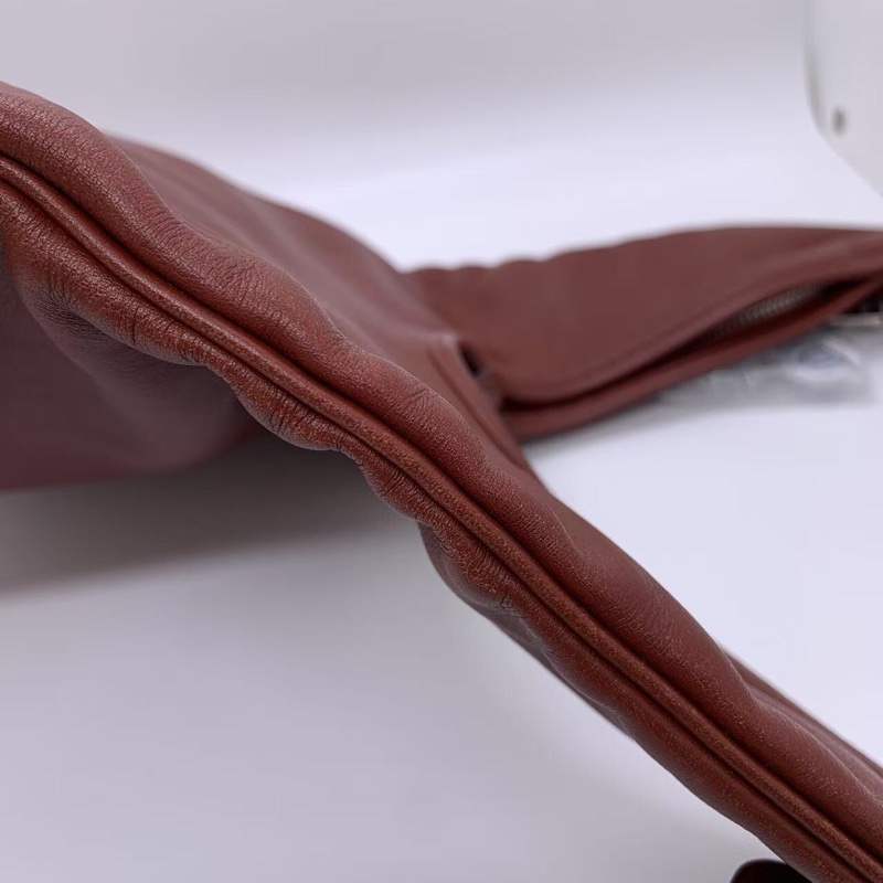 Hermes愛馬仕 Massai Hobo挎包 框K刻 酒紅色-15