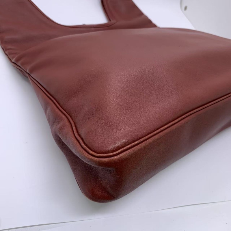 Hermes愛馬仕 Massai Hobo挎包 框K刻 酒紅色-17