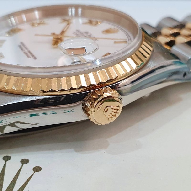 【大眾名錶】ROLEX勞力士16233 Datejust 蠔式日誌 白色面盤 羅馬時標 錶徑36mm 大眾名錶B1351-6