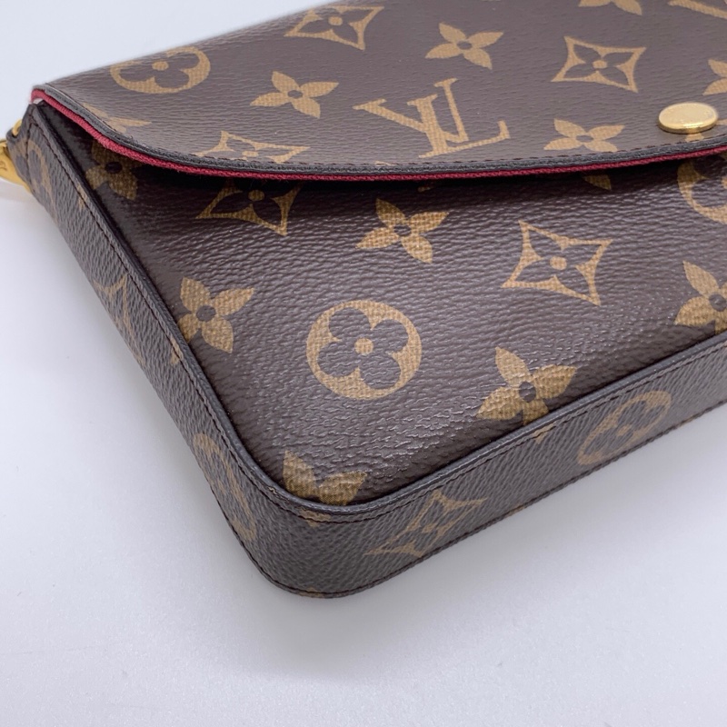 LV 路易威登 老花三合一鏈條單肩斜挎包 現代鐳射刻印 小票-5