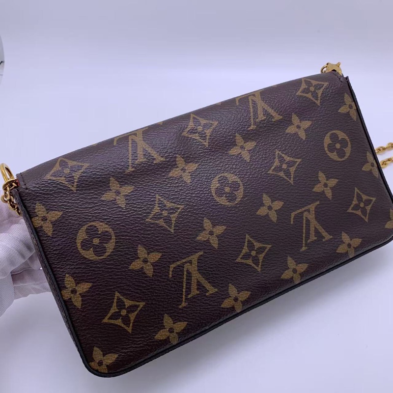 LV 路易威登 老花三合一鏈條單肩斜挎包 現代鐳射刻印 小票-7