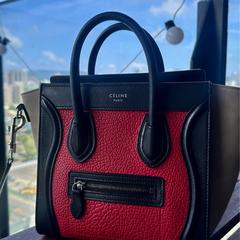 Celine 經典紅黑囧包收藏自用-0