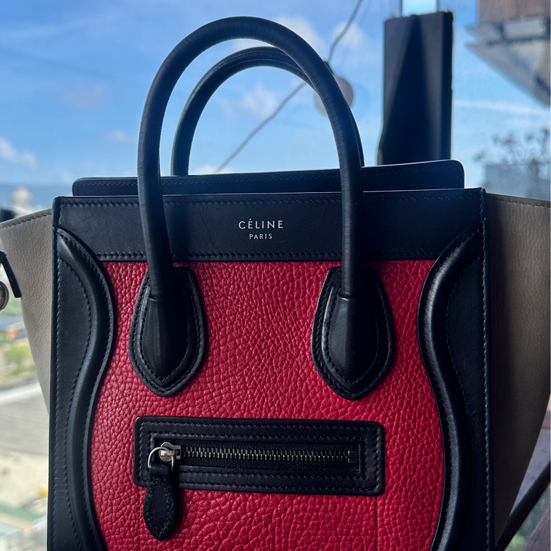 Celine 經典紅黑囧包收藏自用-1