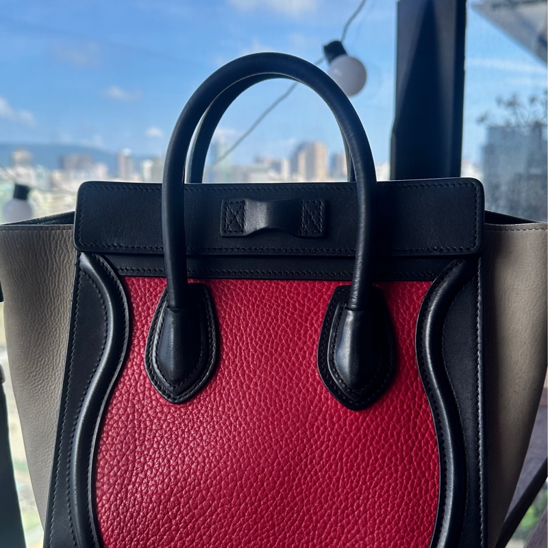 Celine 經典紅黑囧包收藏自用-2
