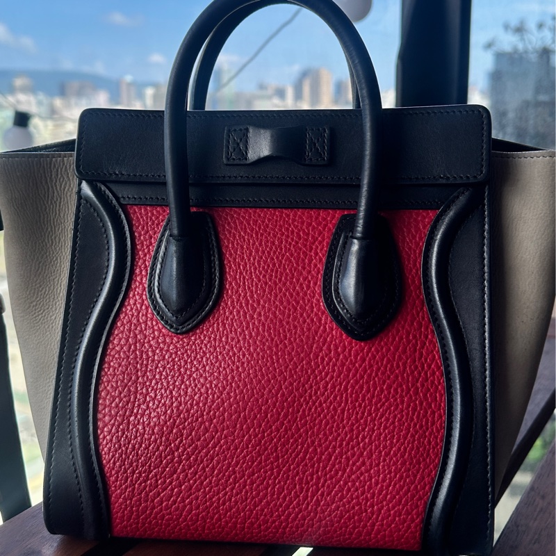 Celine 經典紅黑囧包收藏自用-7