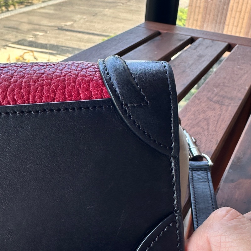 Celine 經典紅黑囧包收藏自用-12