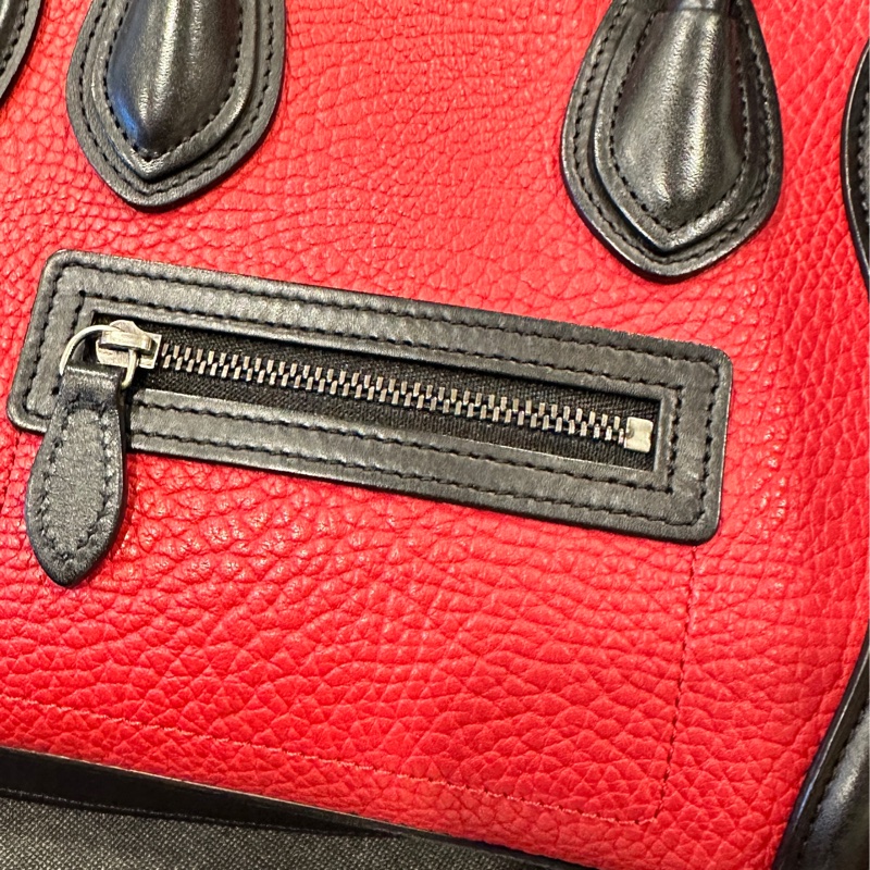 Celine 經典紅黑囧包收藏自用-19