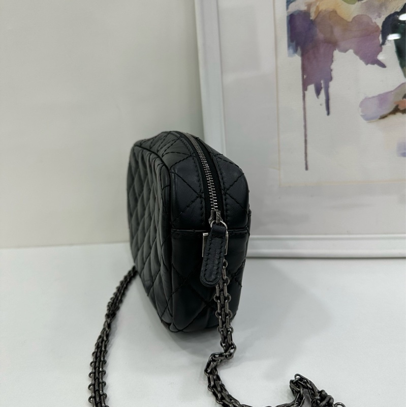 Chanel 香奈兒 2.55 黑銀相機包 25開-3