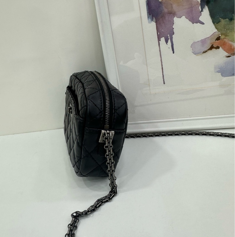 Chanel 香奈兒 2.55 黑銀相機包 25開-4