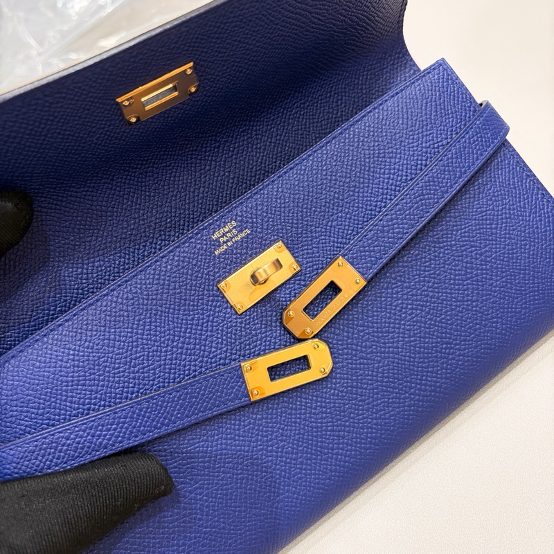 🌈Hermes💙Kelly Wallet長銀包💙深藍色金扣🌈未使用閑置🌟Epsom皮🌟kellywallet🌟Kelly🌟hermeswallet🌟愛馬仕🌟-1