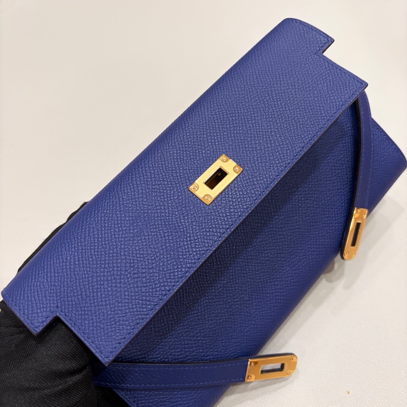🌈Hermes💙Kelly Wallet長銀包💙深藍色金扣🌈未使用閑置🌟Epsom皮🌟kellywallet🌟Kelly🌟hermeswallet🌟愛馬仕🌟-2
