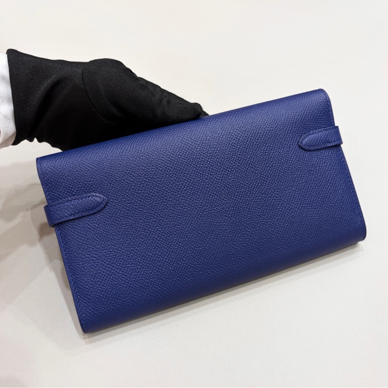 🌈Hermes💙Kelly Wallet長銀包💙深藍色金扣🌈未使用閑置🌟Epsom皮🌟kellywallet🌟Kelly🌟hermeswallet🌟愛馬仕🌟-8