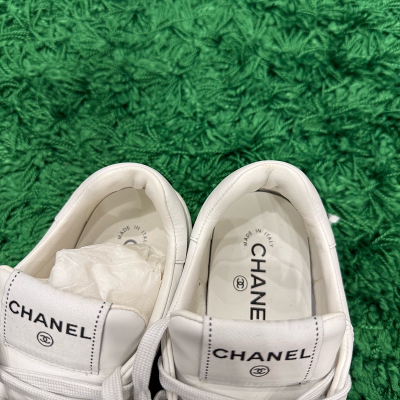 Chanel 香奈兒 金標小白鞋 37.5碼-4