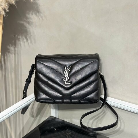 YSL Loulou Toy方胖子 - 迷你黑銀