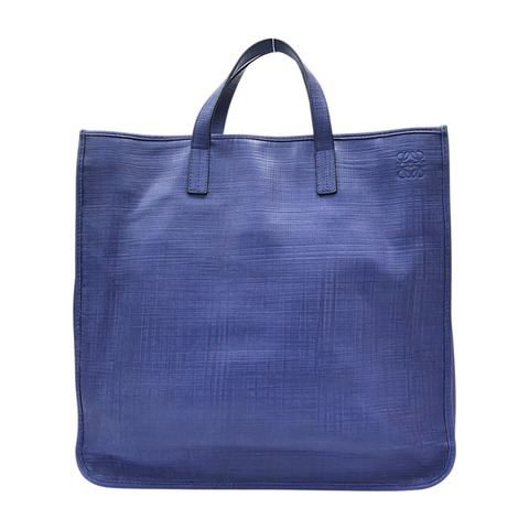 深藍色 牛皮 手提包 缺背帶【LOEWE 羅威】 358.17.L28