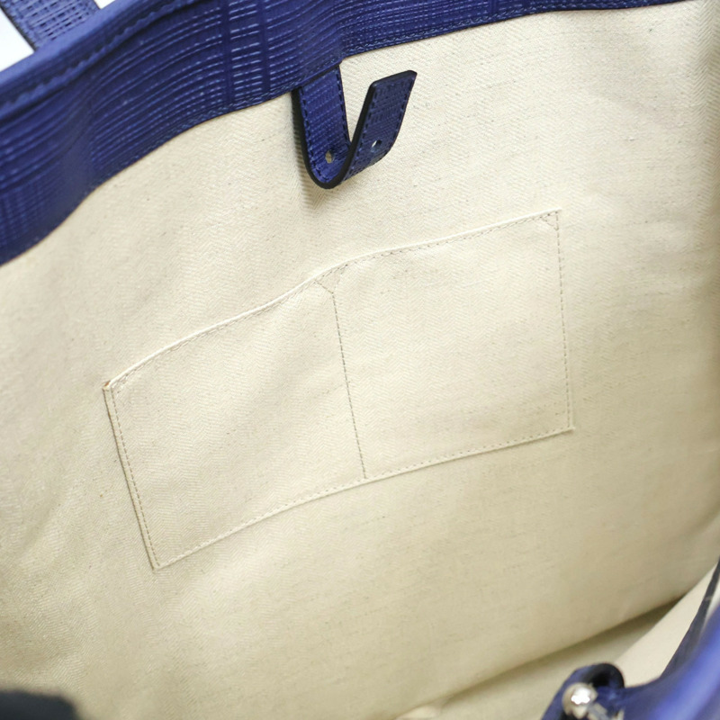 深藍色 牛皮 手提包 缺背帶【LOEWE 羅威】 358.17.L28-3