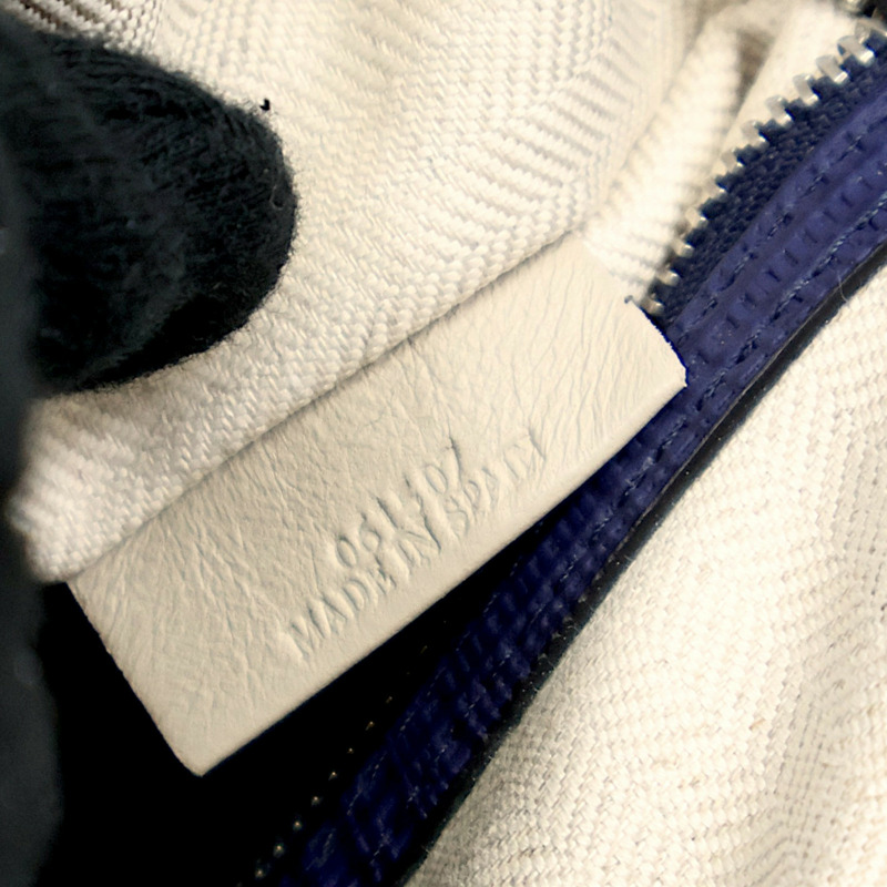 深藍色 牛皮 手提包 缺背帶【LOEWE 羅威】 358.17.L28-6