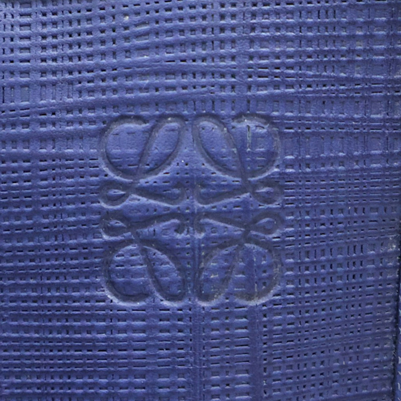 深藍色 牛皮 手提包 缺背帶【LOEWE 羅威】 358.17.L28-7