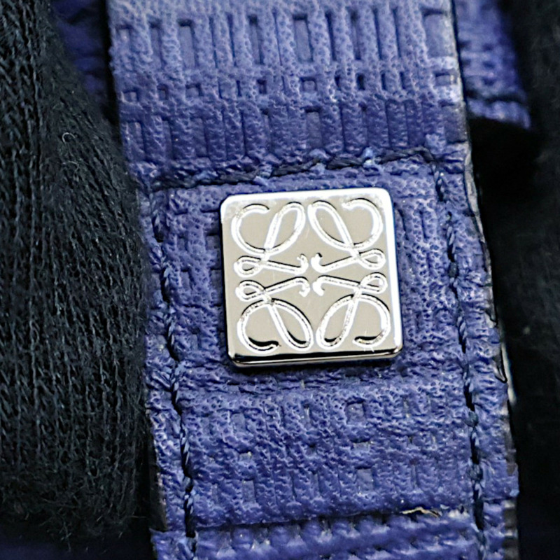 深藍色 牛皮 手提包 缺背帶【LOEWE 羅威】 358.17.L28-8