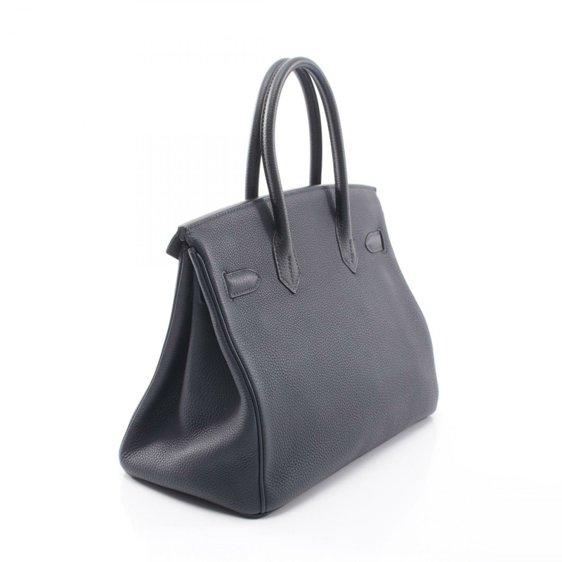 愛馬仕 Birkin 30 軍官款藍色/夜綠手提包,Togo 皮革/Swift 皮革,海軍綠,二手-1