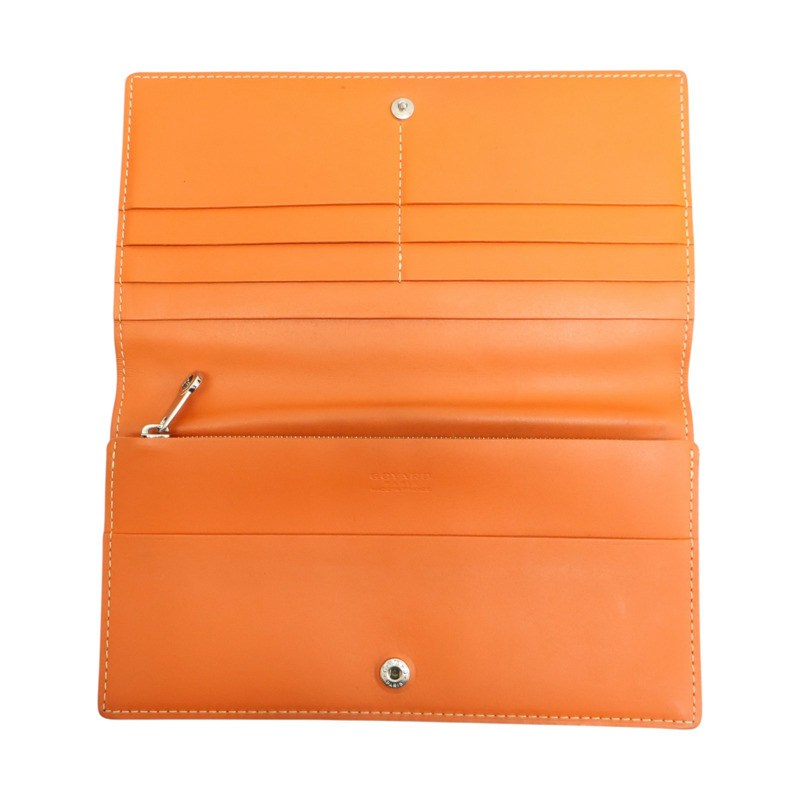 橘色 Goyardine帆布 Richelieu 兩折長夾【GOYARD 高雅德 】 RICHE2PMLTY12CL12P-2
