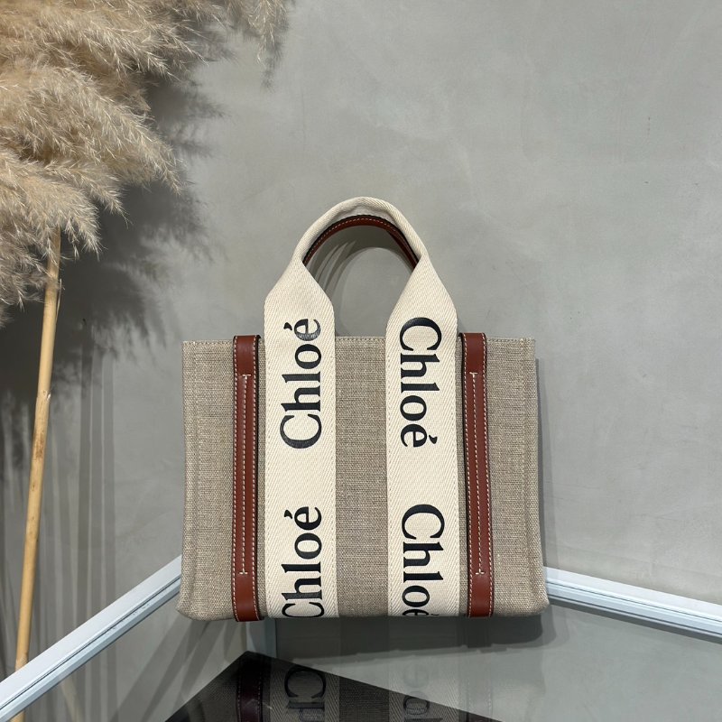 Chloe Woody Tote - 小號棕-0