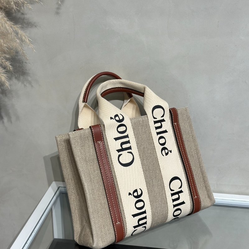 Chloe Woody Tote - 小號棕-2