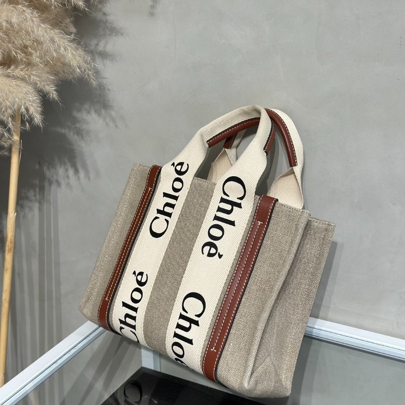 Chloe Woody Tote - 小號棕-3