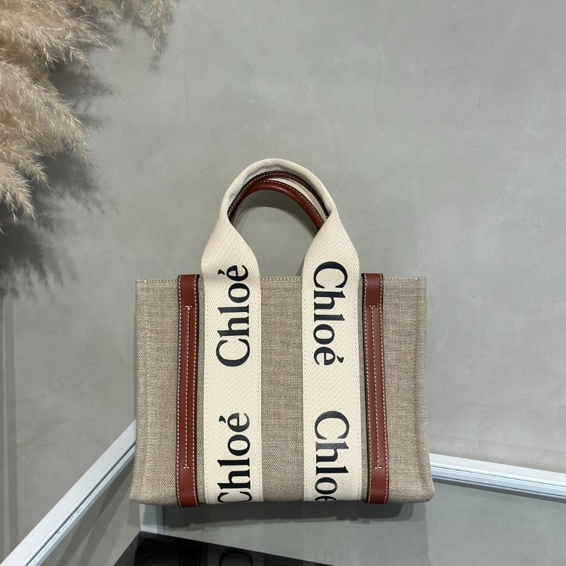 Chloe Woody Tote - 小號棕-4