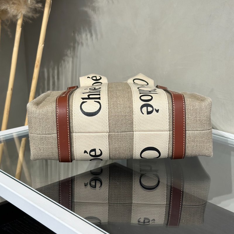 Chloe Woody Tote - 小號棕-5