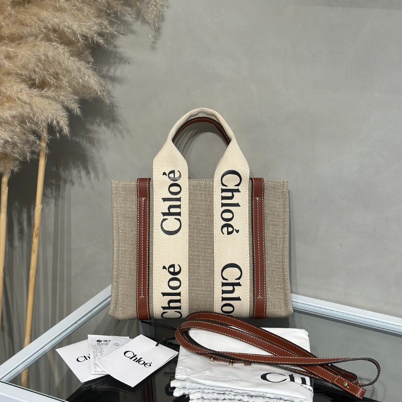 Chloe Woody Tote - 小號棕-10