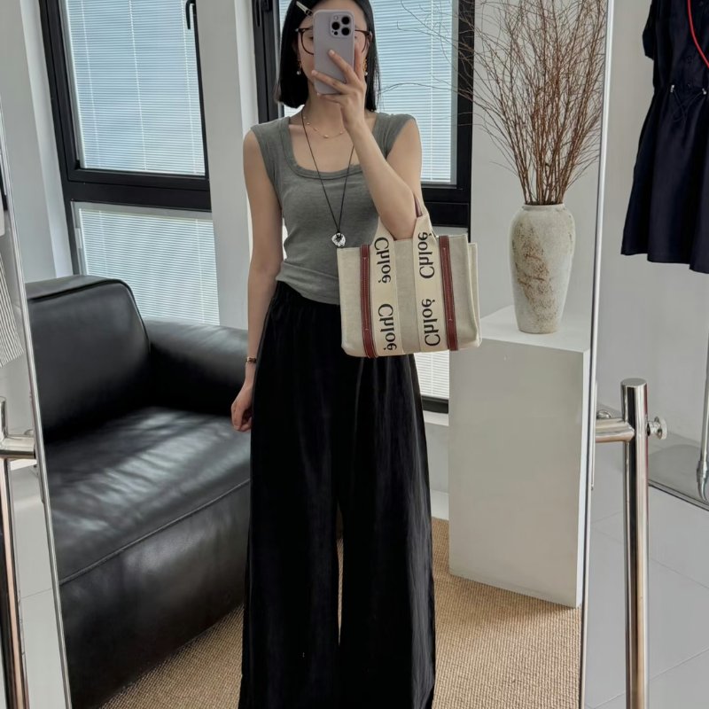 Chloe Woody Tote - 小號棕-11