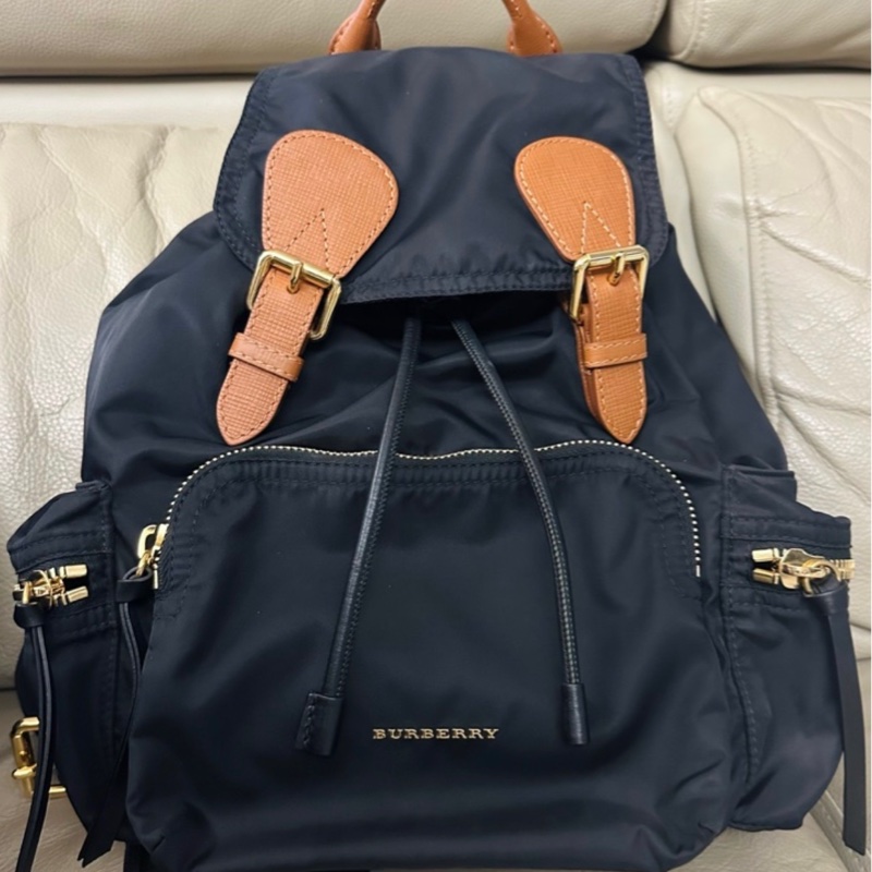 Burberry後背包(拼皮革)-7