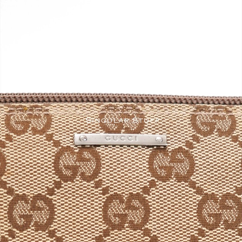 Gucci GG Monogram紅色皮革船型手拿包-2