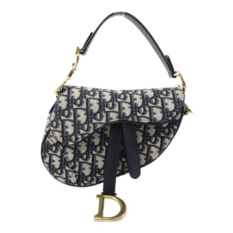 Dior 帆布Saddle Mini手挽袋