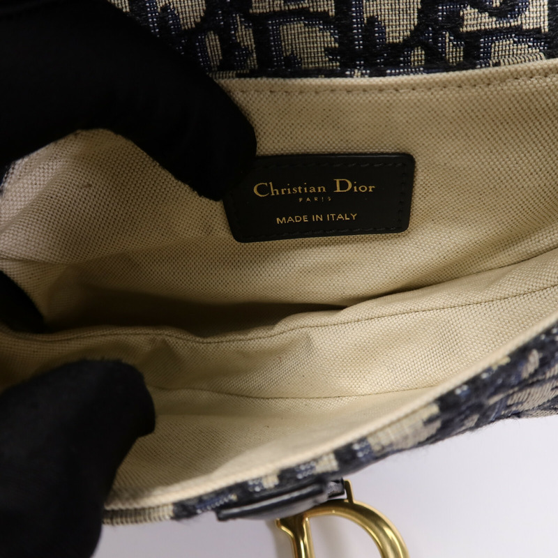 Dior 帆布Saddle Mini手挽袋-5