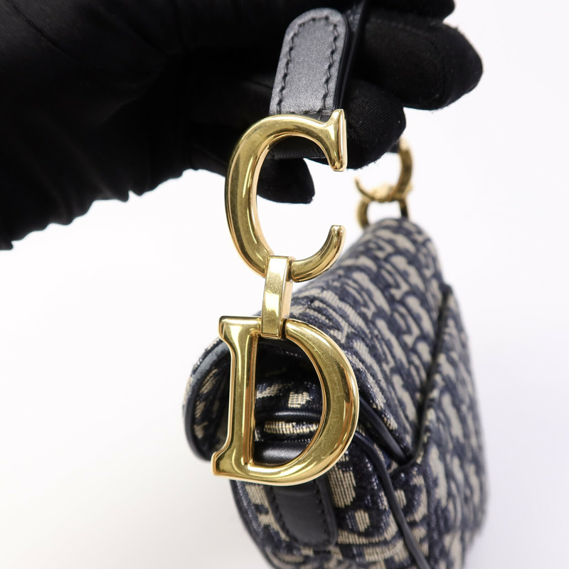 Dior 帆布Saddle Mini手挽袋-7